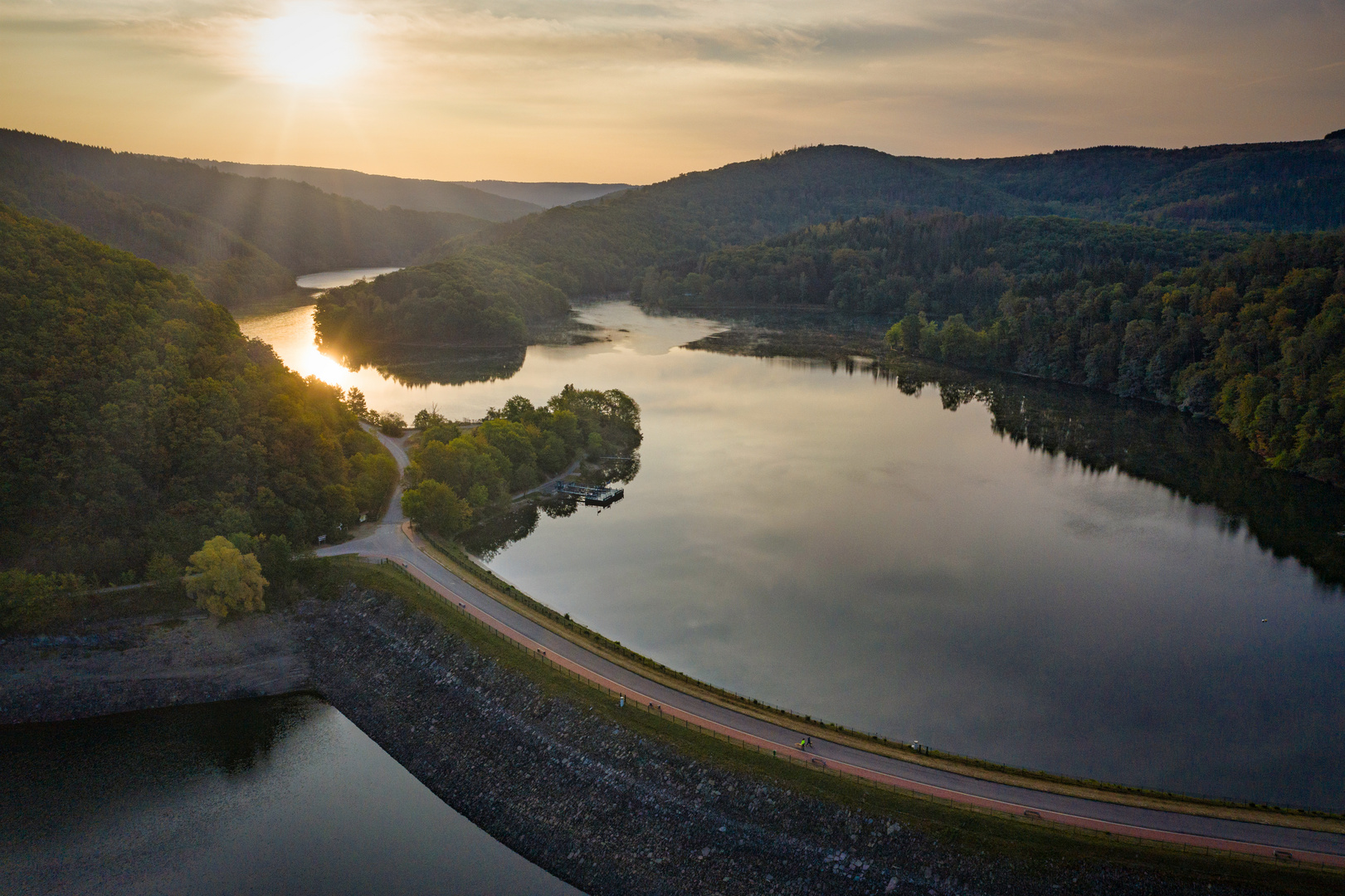 Sonnenaufgang Obersee Rurstausee