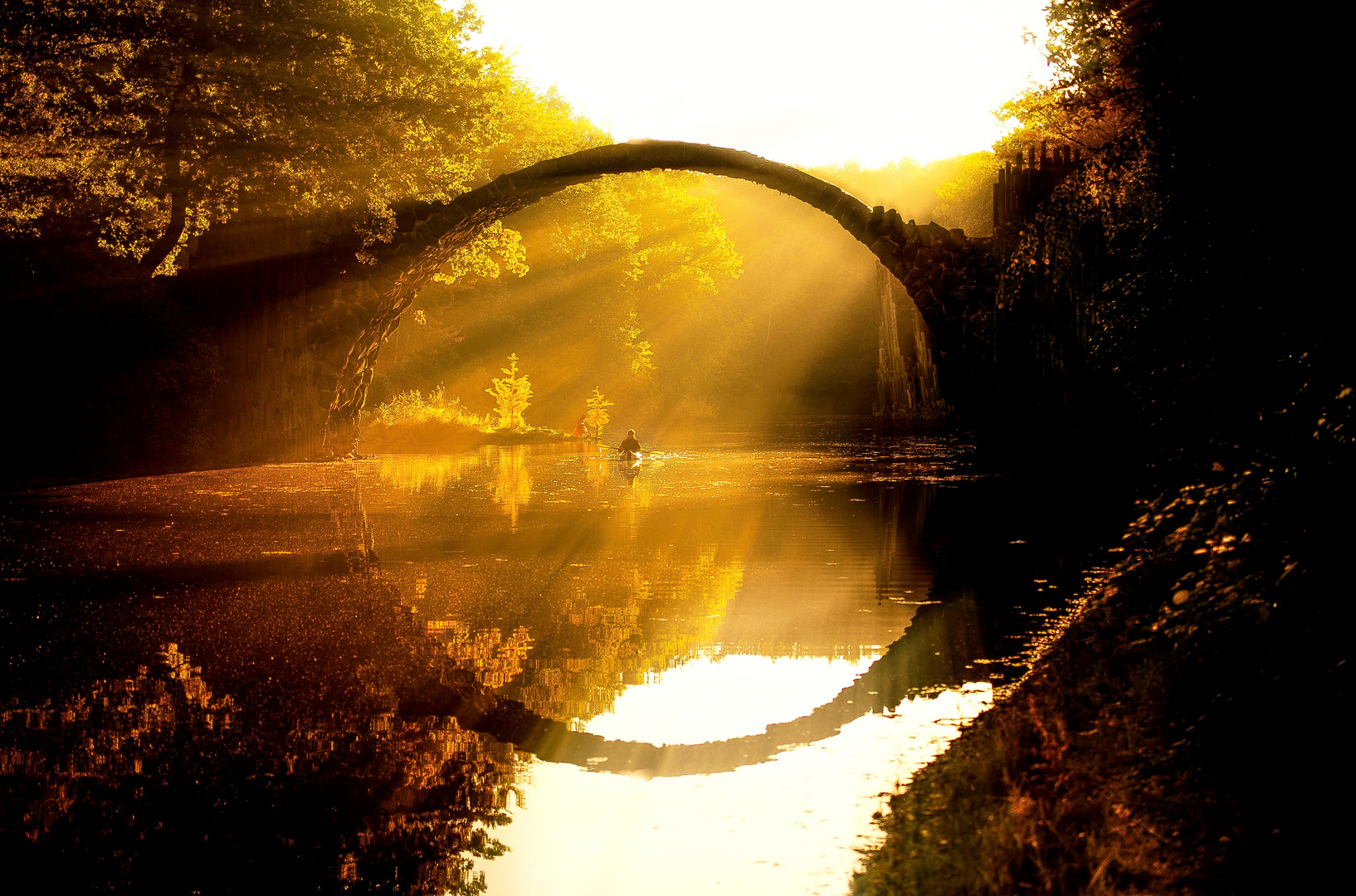 Sonnenaufgang Rakotzbrücke