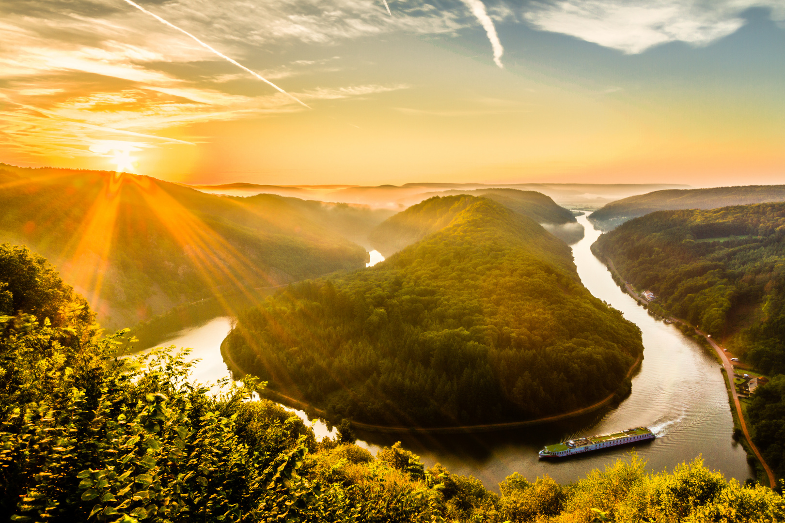 Sonnenaufgang Saarschleife