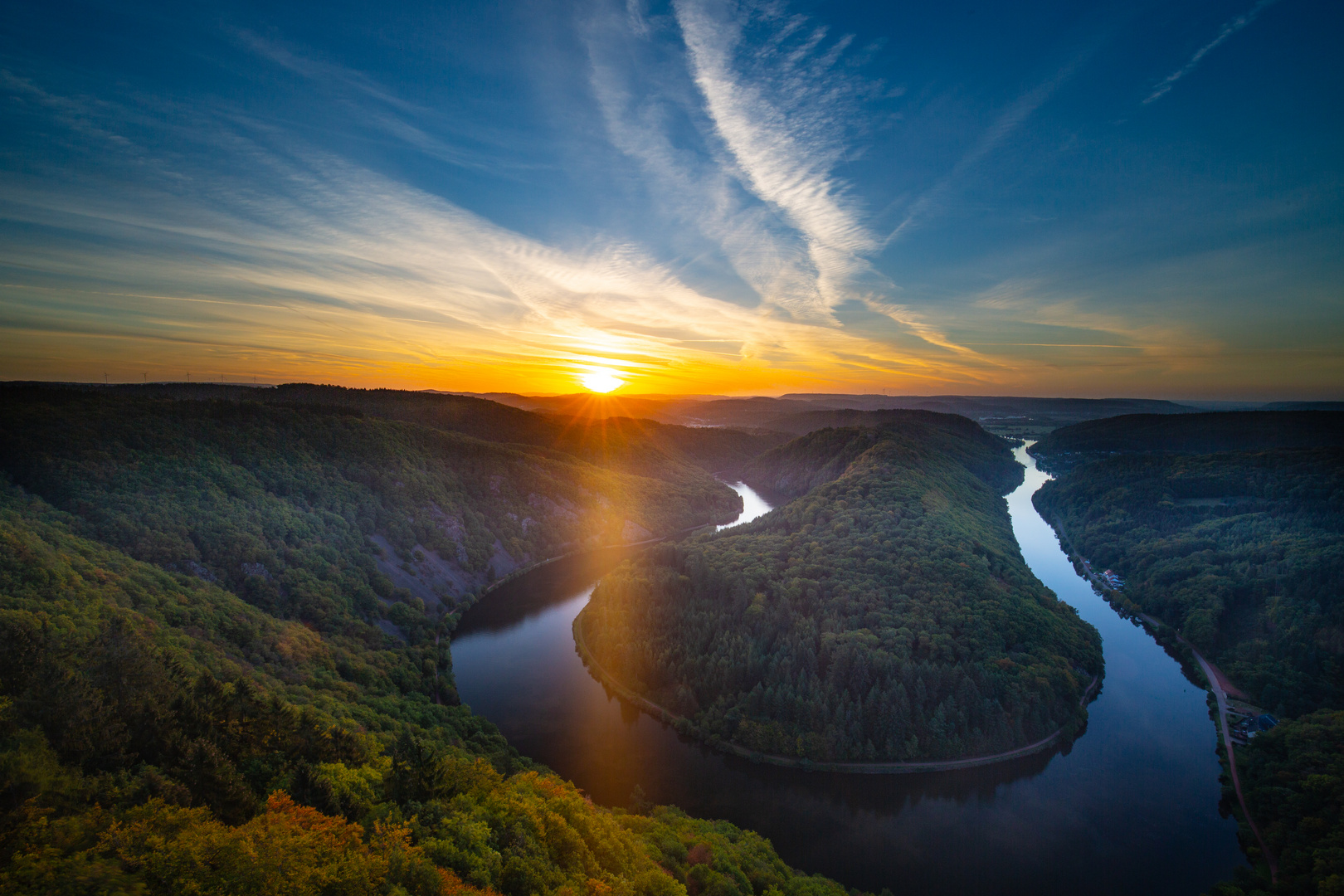 Sonnenaufgang Saarschleife