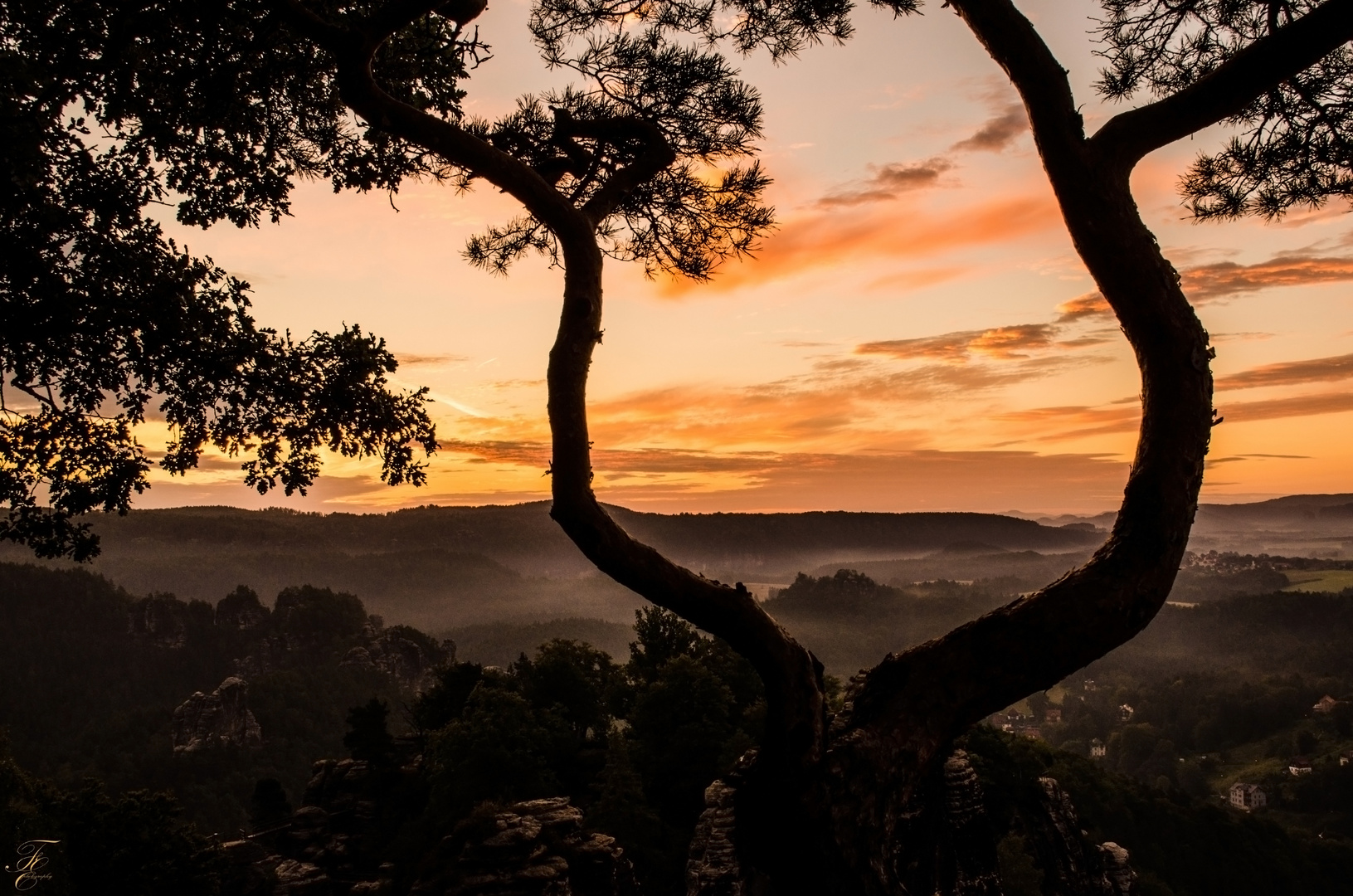 Sonnenaufgang sächsische Schweiz