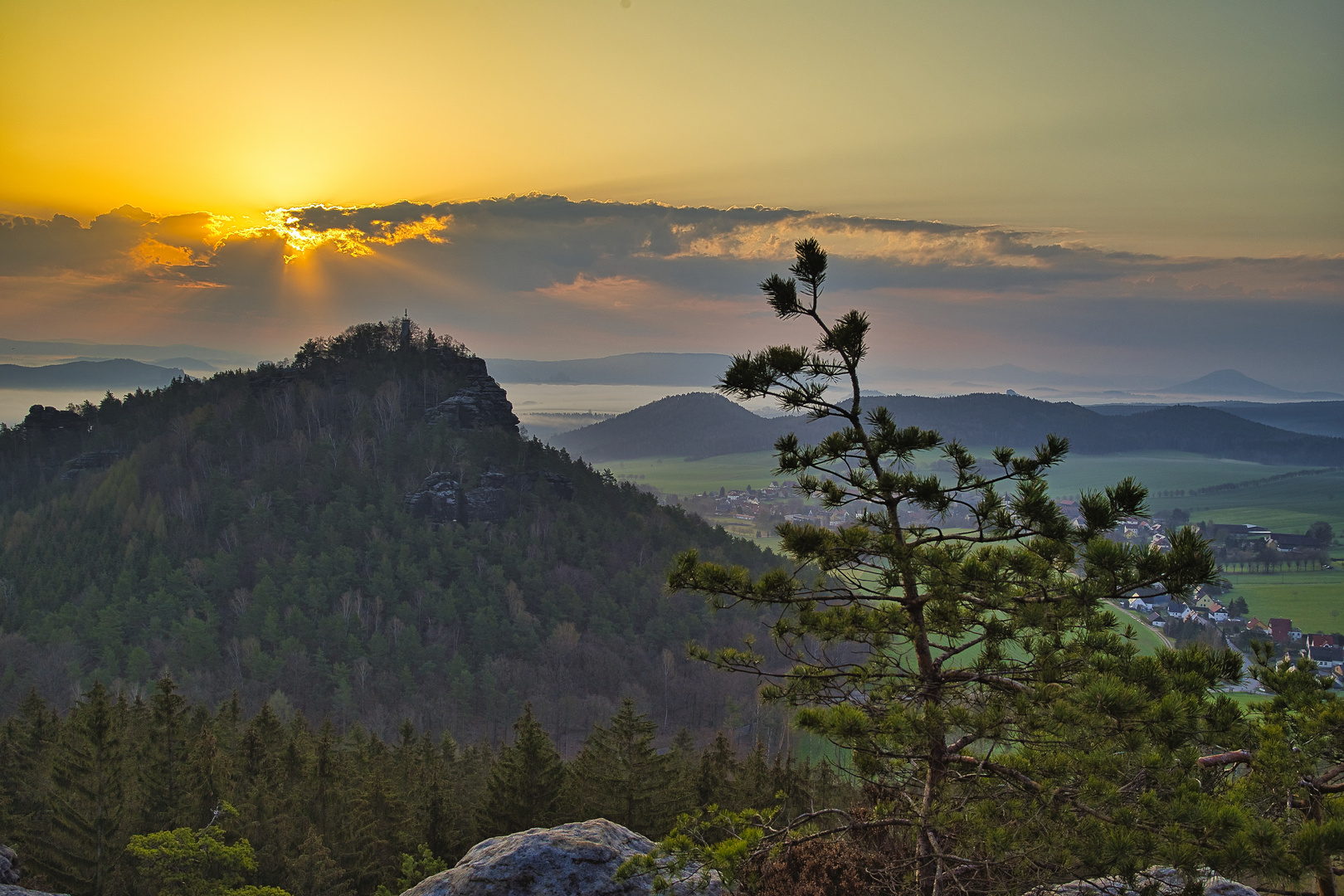 Sonnenaufgang Sächsische Schweiz