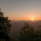 Sonnenaufgang Sächsische Schweiz Hänschelstiege Fotokiefer