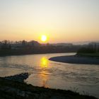 Sonnenaufgang - Salzachschleife in Oberndorf