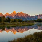 Sonnenaufgang Schwabacher Landing, Grand Teton NP