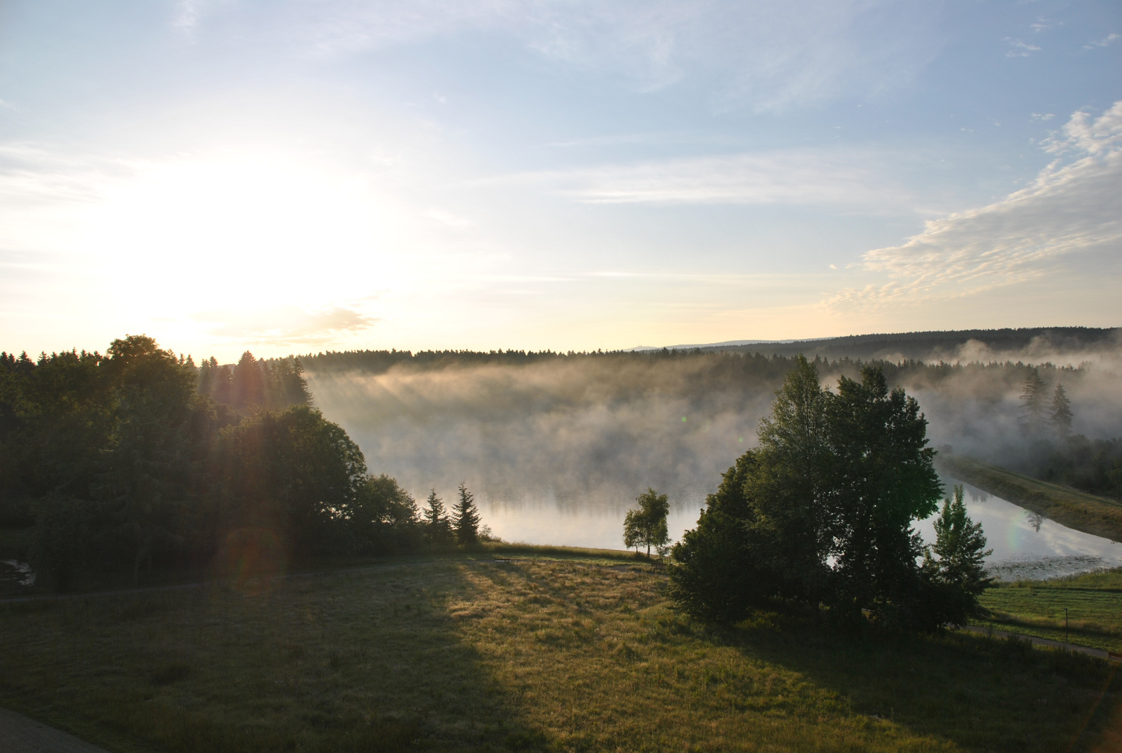 Sonnenaufgang schwarzenbacher Teich, Harz