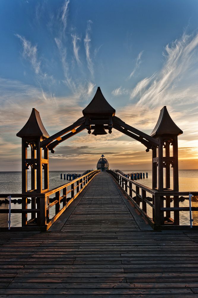 Sonnenaufgang Seebrücke Sellin