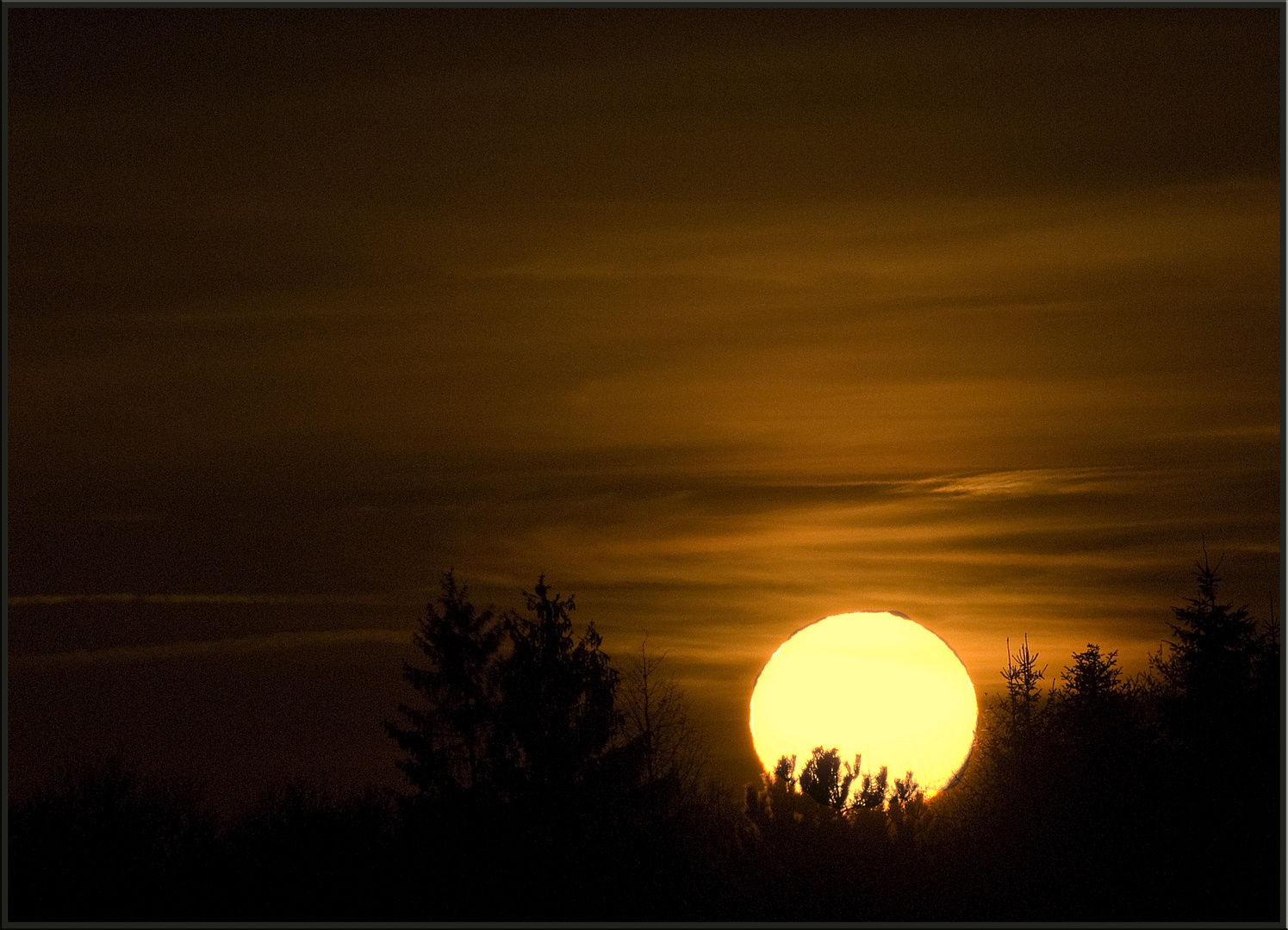 Sonnenaufgang , sehr früh.....und kalt!