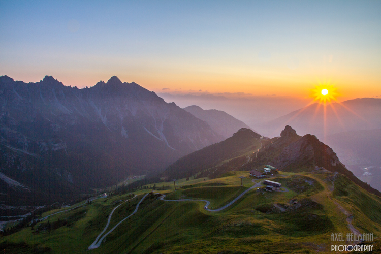 Sonnenaufgang Sennjochhütte