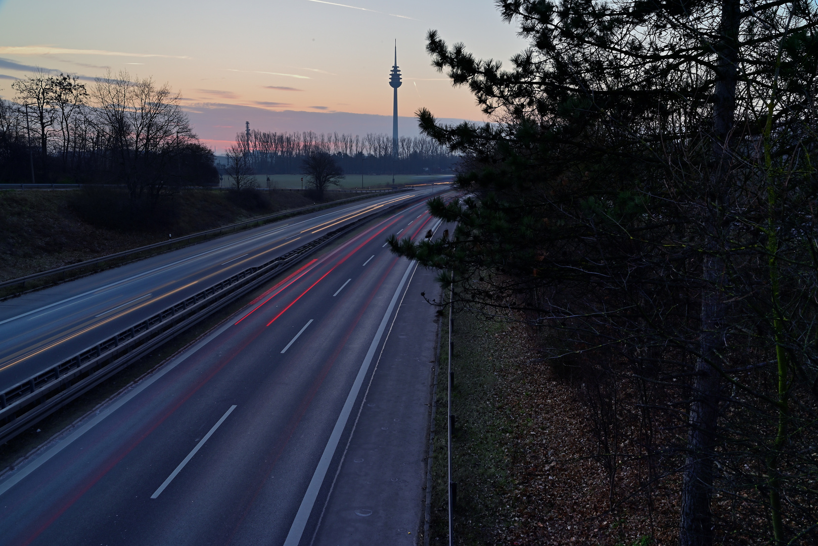 Sonnenaufgang Südwesttangente Nürnberg