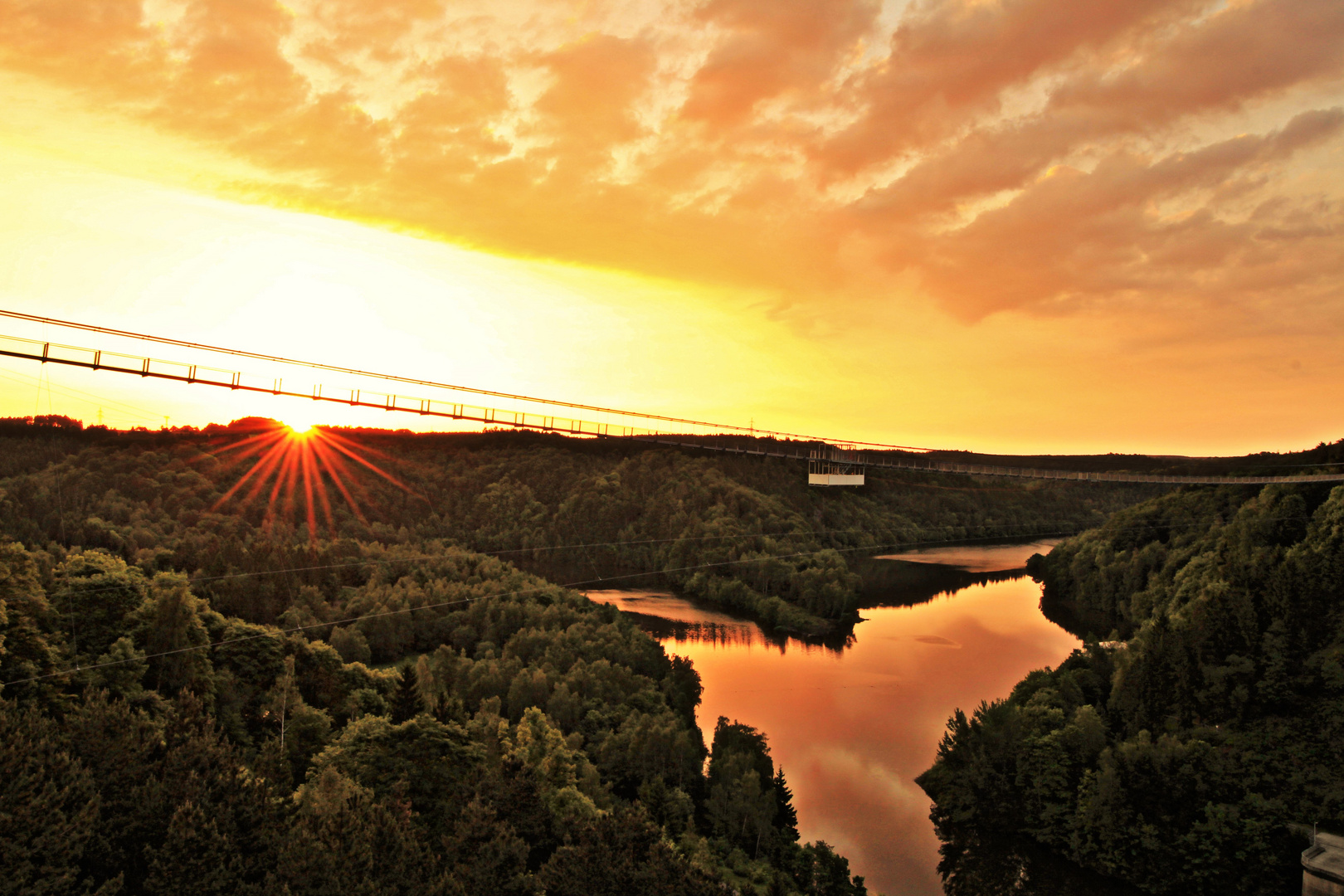 Sonnenaufgang Talsperre Wendefurth