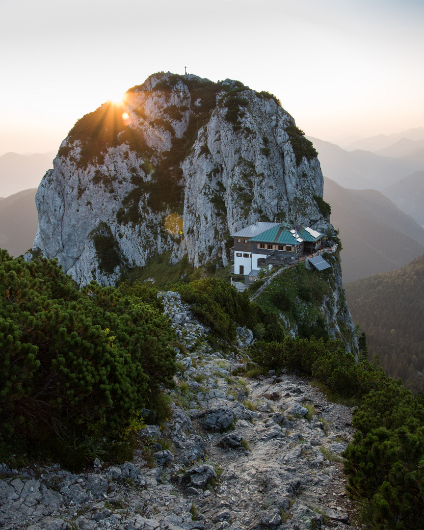 Sonnenaufgang Tegernseer Hütte