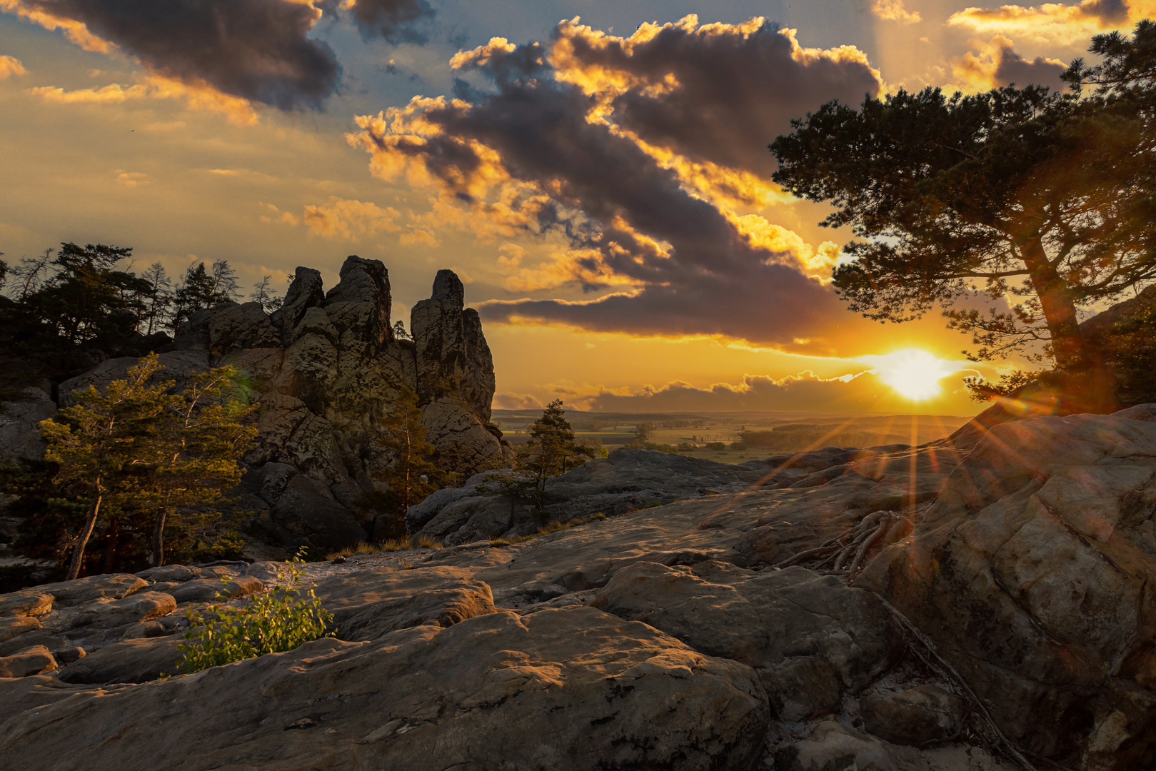 Sonnenaufgang Teufelsmauer Timmenrode Harz