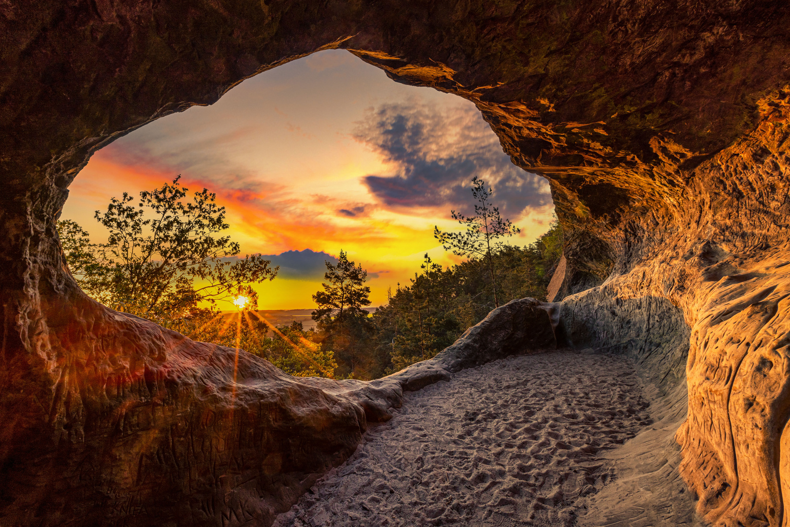 Sonnenaufgang Teufelsmauer Timmenrode Harz