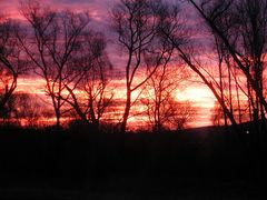 Sonnenaufgang übe der Oder