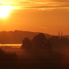 Sonnenaufgang über Auengebiet