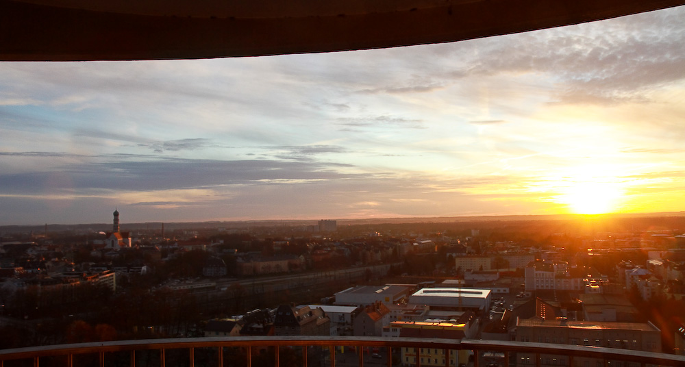 Sonnenaufgang über Augsburg