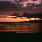 Sonnenaufgang über Bali von Ketapang aus gesehen