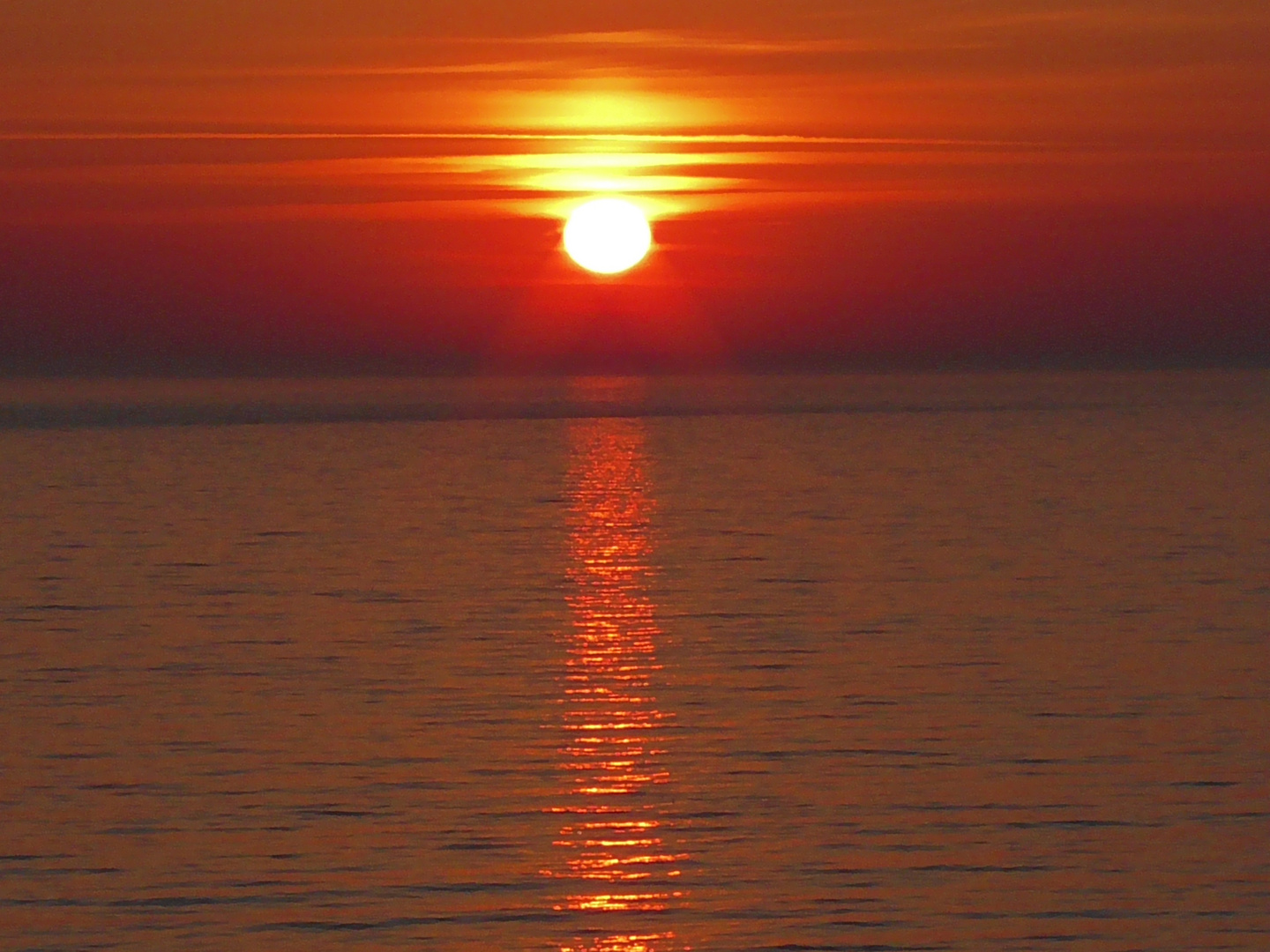 Sonnenaufgang über Binz auf Rügen . 