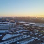 Sonnenaufgang über Braunschweig im Schnee