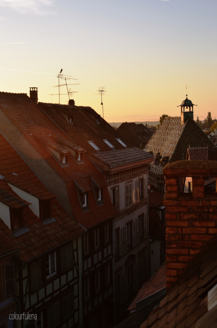 Sonnenaufgang über Colmar