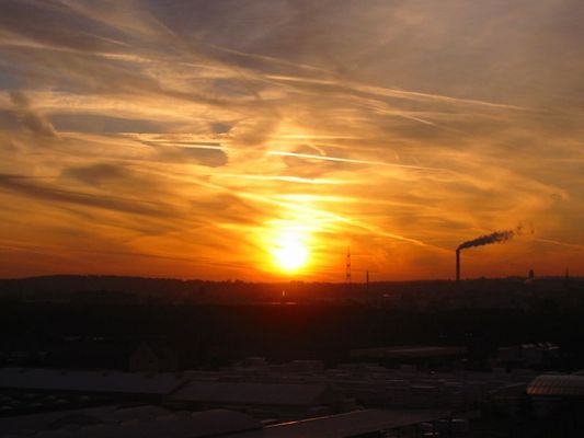 Sonnenaufgang über Darmstadt