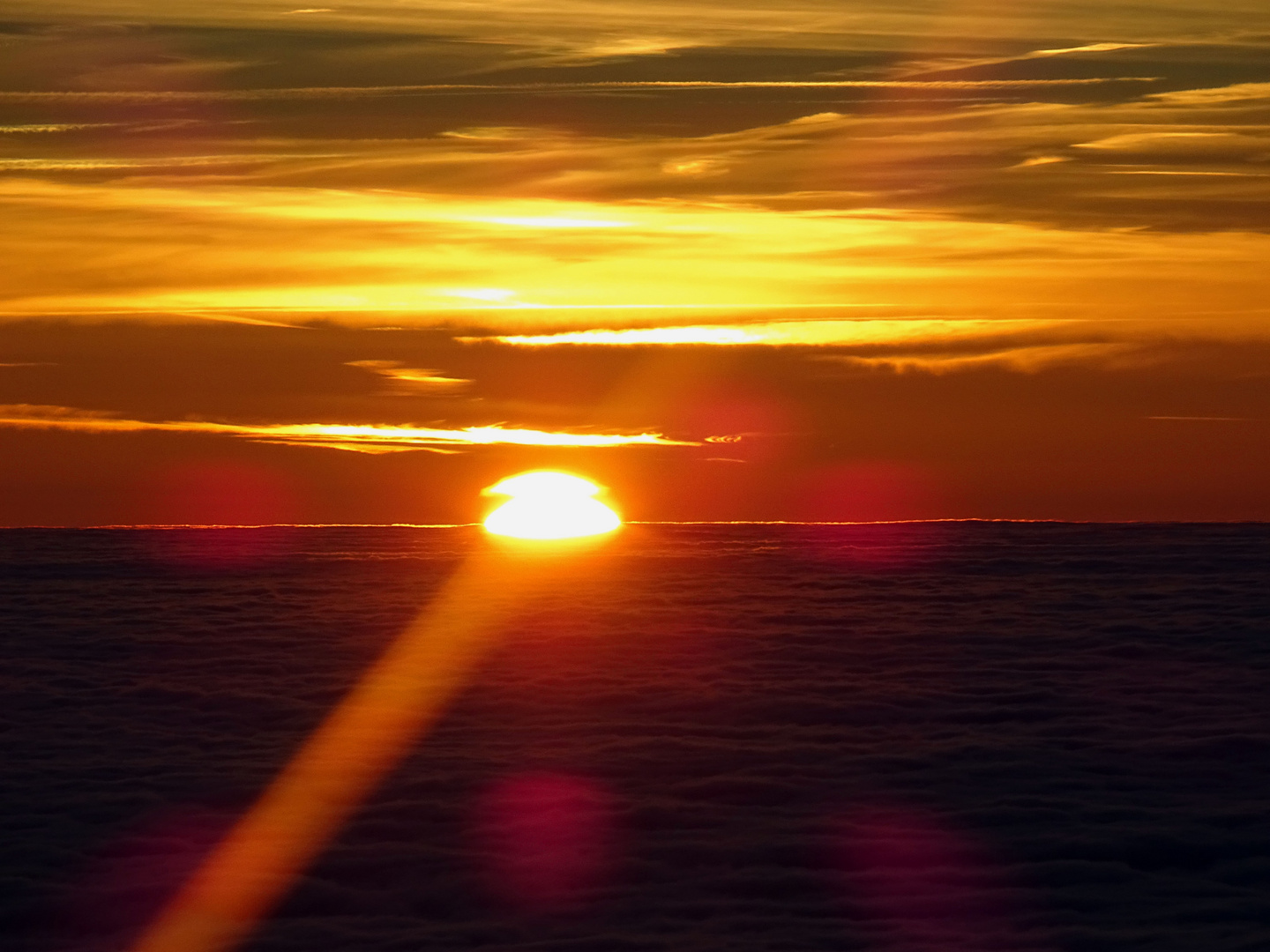 Sonnenaufgang über dem Ärmelkanal