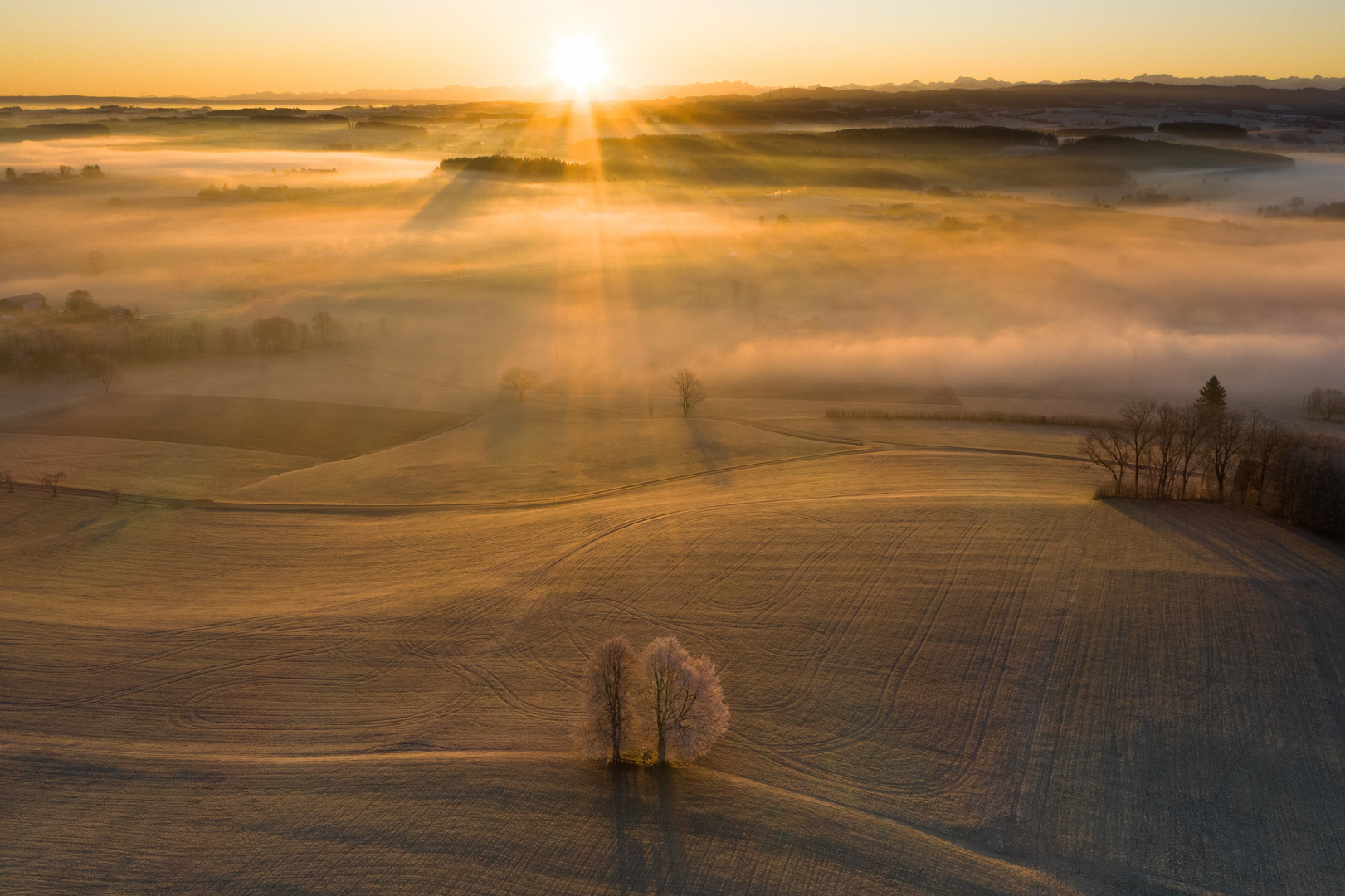 Sonnenaufgang über dem Allgäu