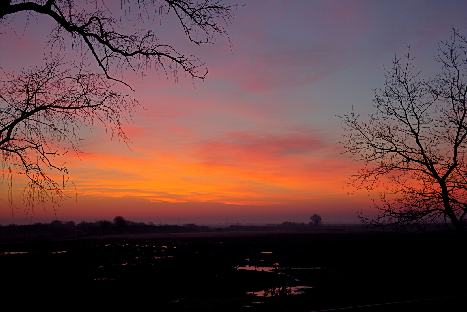 Sonnenaufgang über dem Alten Land