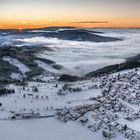 Sonnenaufgang über dem Bayerischen und Böhmerwald...