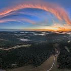 Sonnenaufgang über dem Bayerischen und Böhmerwald