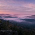 Sonnenaufgang über dem bayrischen Wald