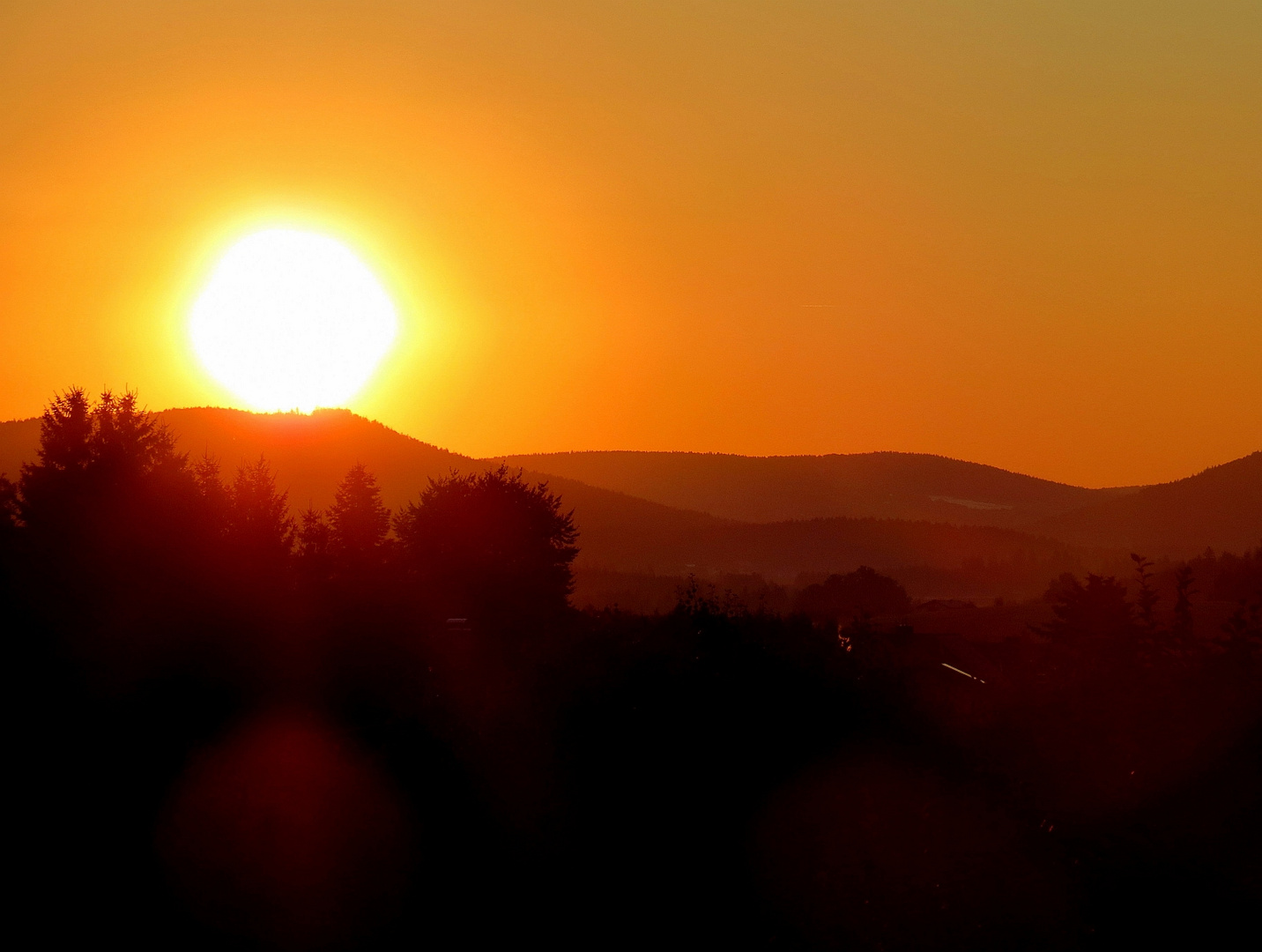 Sonnenaufgang über dem Bayrischen Wald