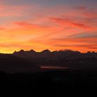 Sonnenaufgang über dem Berner Oberland