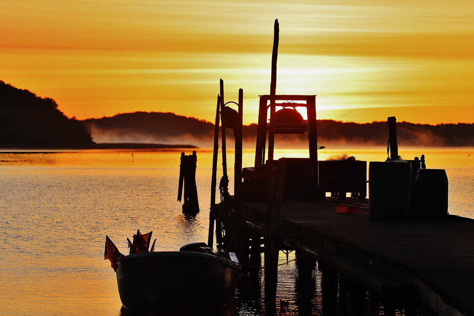 Sonnenaufgang über dem Bodden