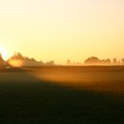 Sonnenaufgang über dem Feld