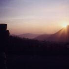 Sonnenaufgang über dem Gunung Agung auf Bali