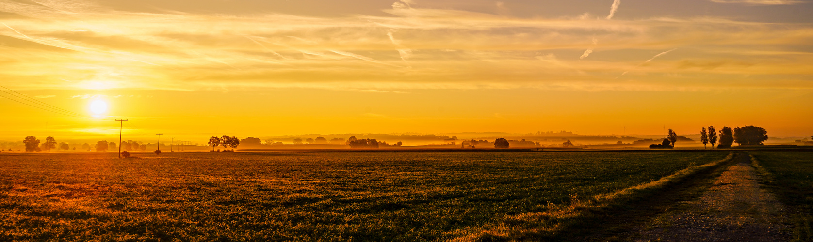 Sonnenaufgang über dem Hohenloher Land