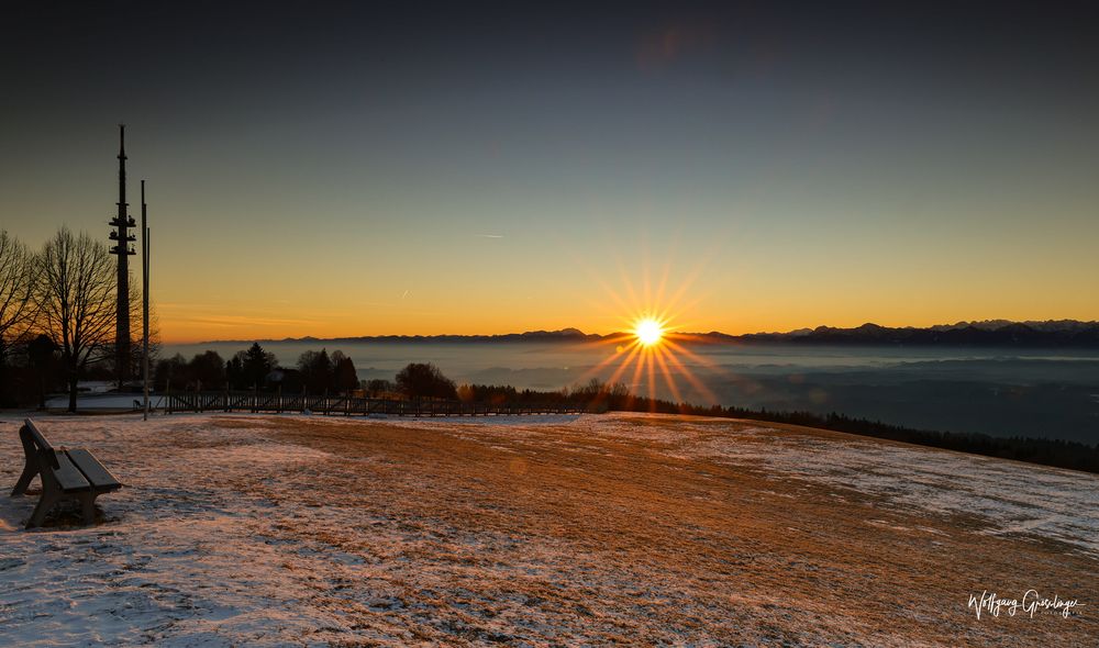 Sonnenaufgang über dem Karwendelgebirge 