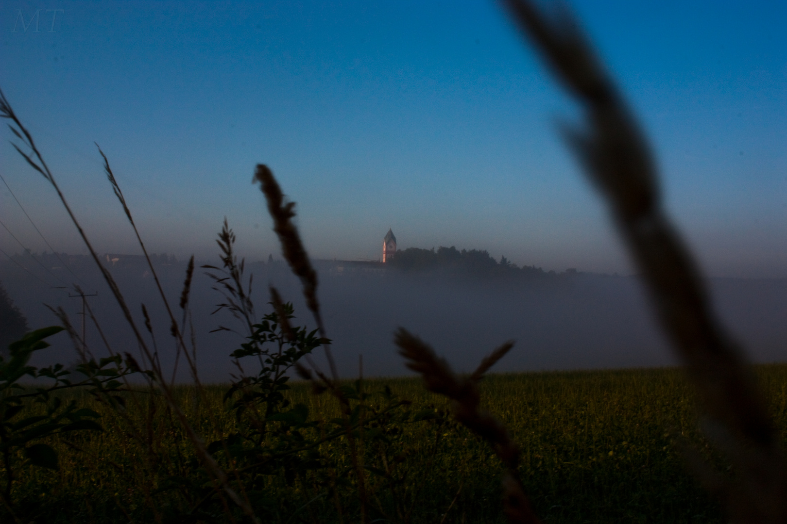 Sonnenaufgang über dem Kloster Scheyern