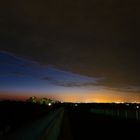 Sonnenaufgang über dem kölner Flughafen