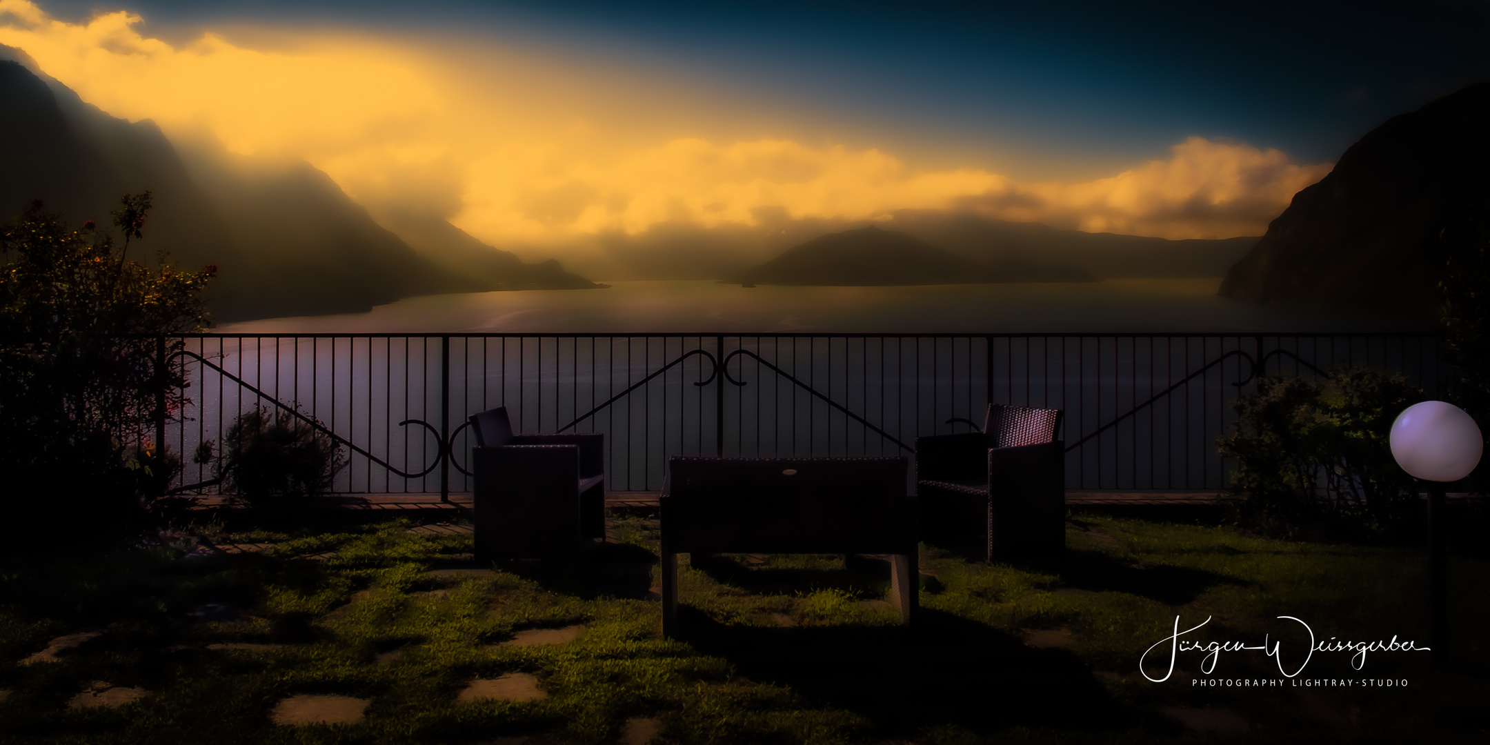 Sonnenaufgang über dem Lago de Iseo.