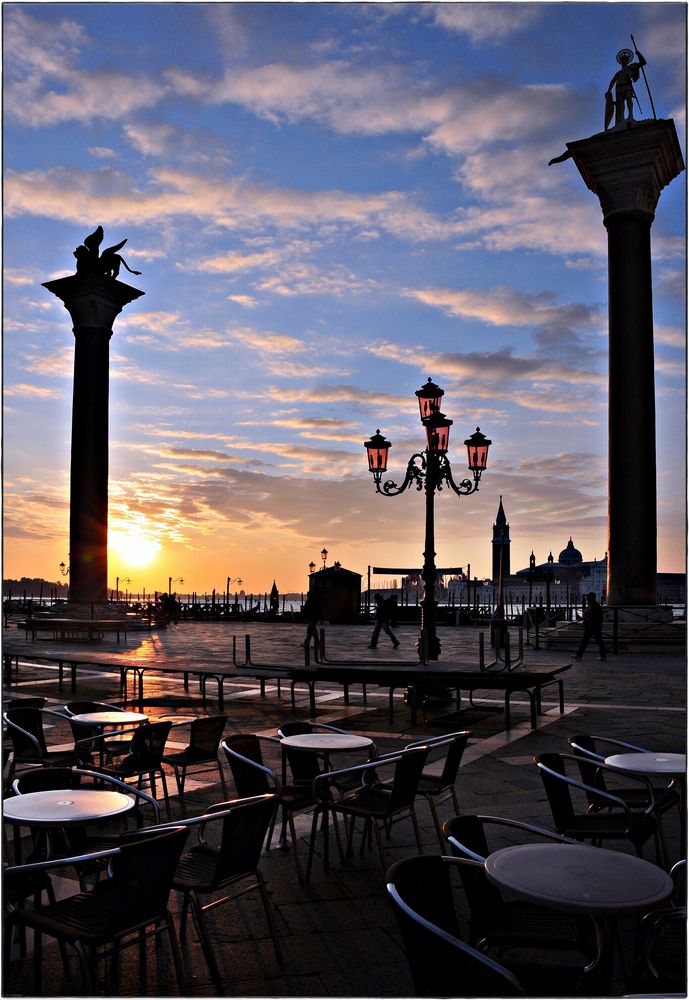 Sonnenaufgang über dem Lido di Venezia