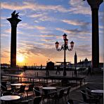 Sonnenaufgang über dem Lido di Venezia