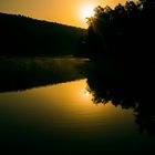 Sonnenaufgang über dem Marbacher Stausee