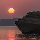 Sonnenaufgang über dem Meer im Oman