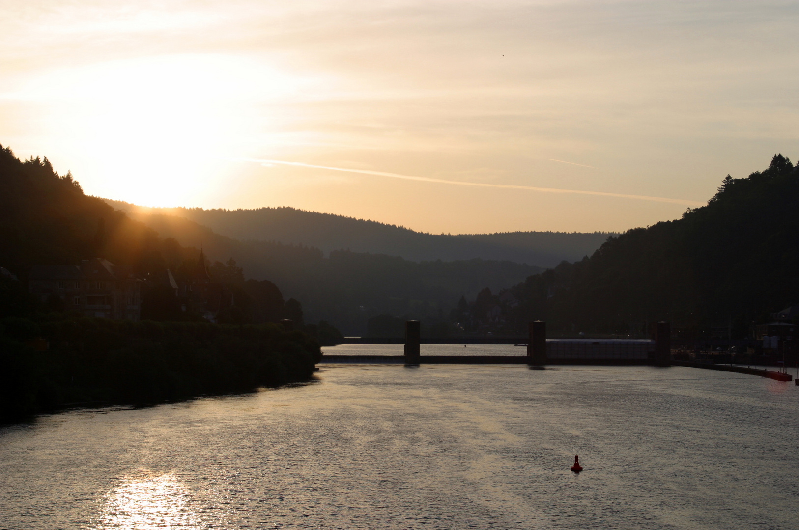 Sonnenaufgang über dem Neckartal