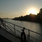 Sonnenaufgang über dem Nord-Ostseekanal