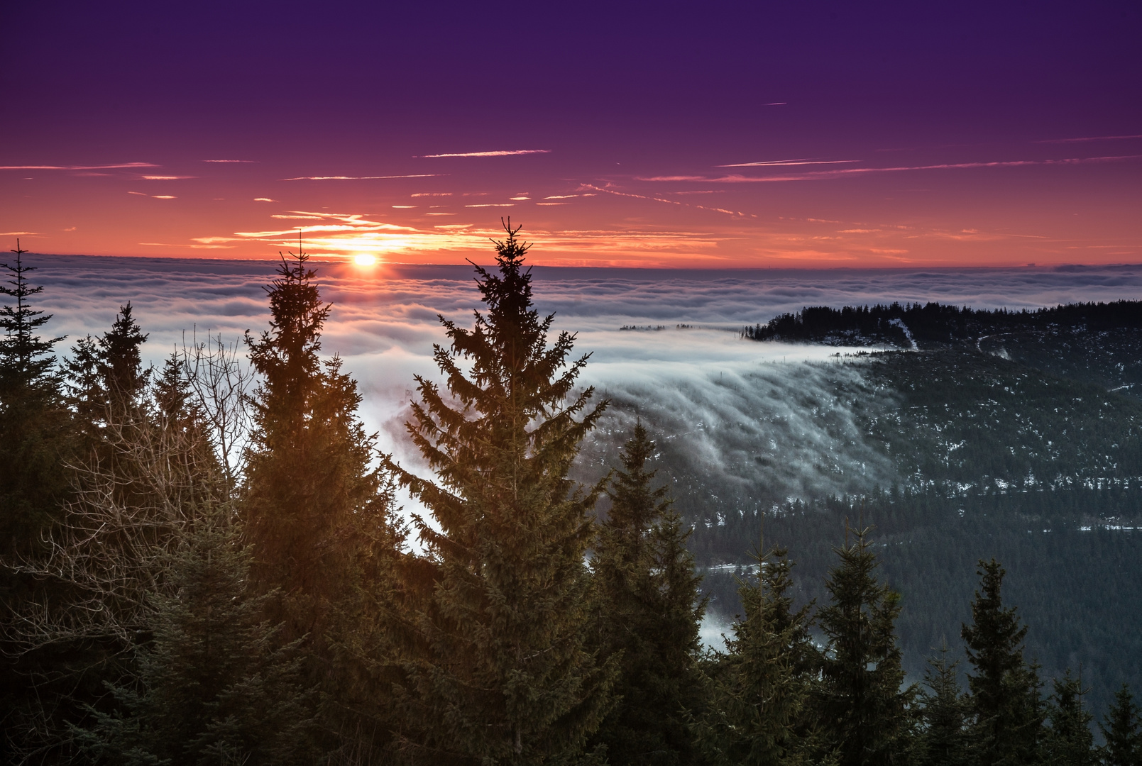 Sonnenaufgang über dem Nordschwarzwald