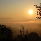 Sonnenaufgang über dem oberen Lahntal bei Bad Laasphe-Rückershausen